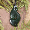 Koru Twist carved from Kawakawa Pounamu - NZ Greenstone