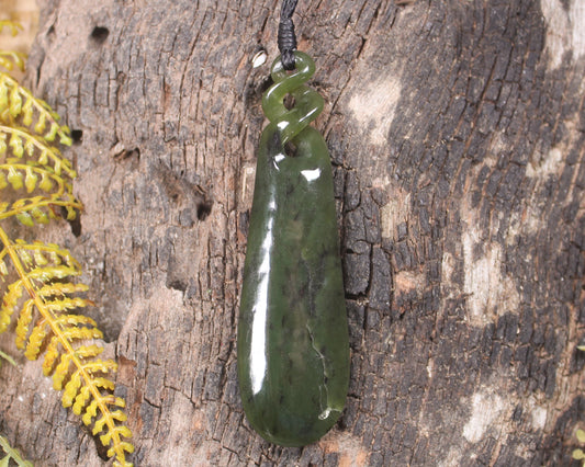 Rimu Pounamu Roimata Pendant - NZ Greenstone