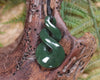 Twist carved from Kawakawa Pounamu - NZ Greenstone
