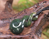 Twist or Pikorua carved from Flower Jade Pounamu - NZ Greenstone