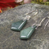NZ Greenstone Small Roimata Earrings (AE356) Kawakawa Pounamu