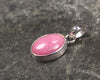 Sterling Silver Pendant carved from Rhodonite