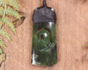 Toki or Adze with Koru Pendant carved from Rimu Pounamu - NZ Greenstone