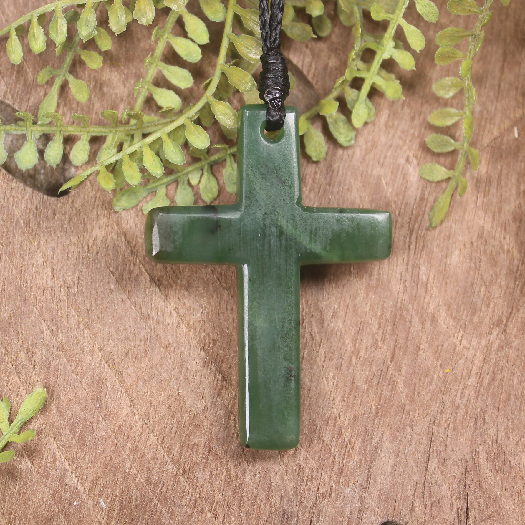 NZ Greenstone Cross pendant 
