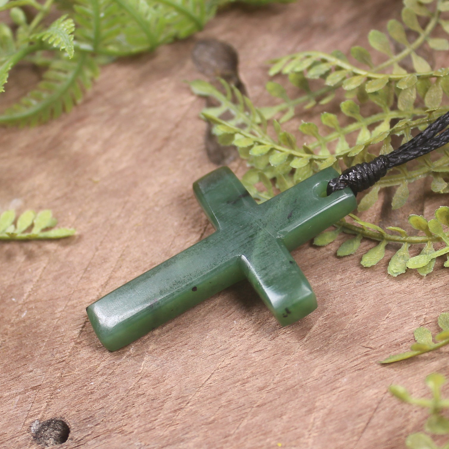 NZ Greenstone Cross pendant 