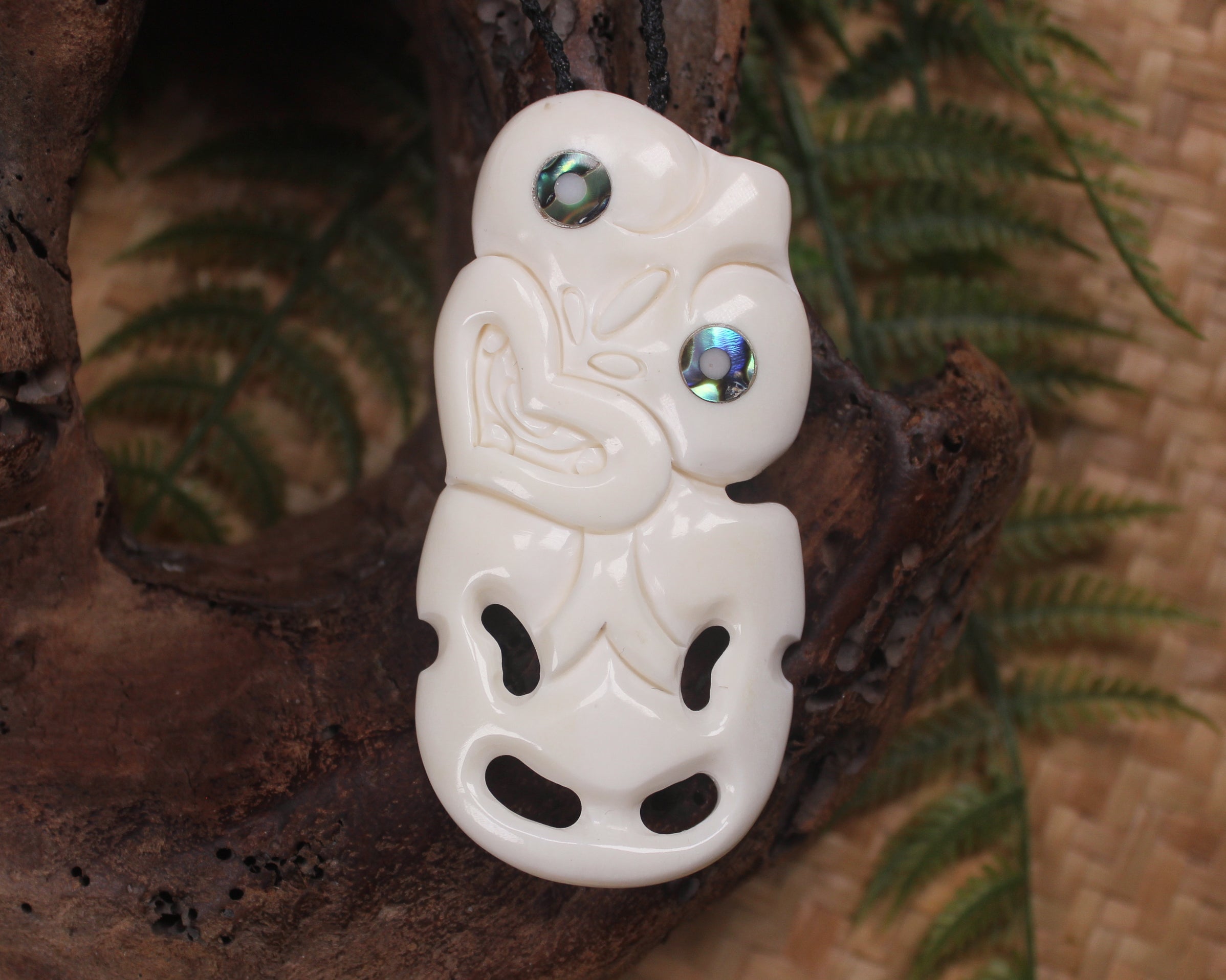 Hei Tiki carved from Bone