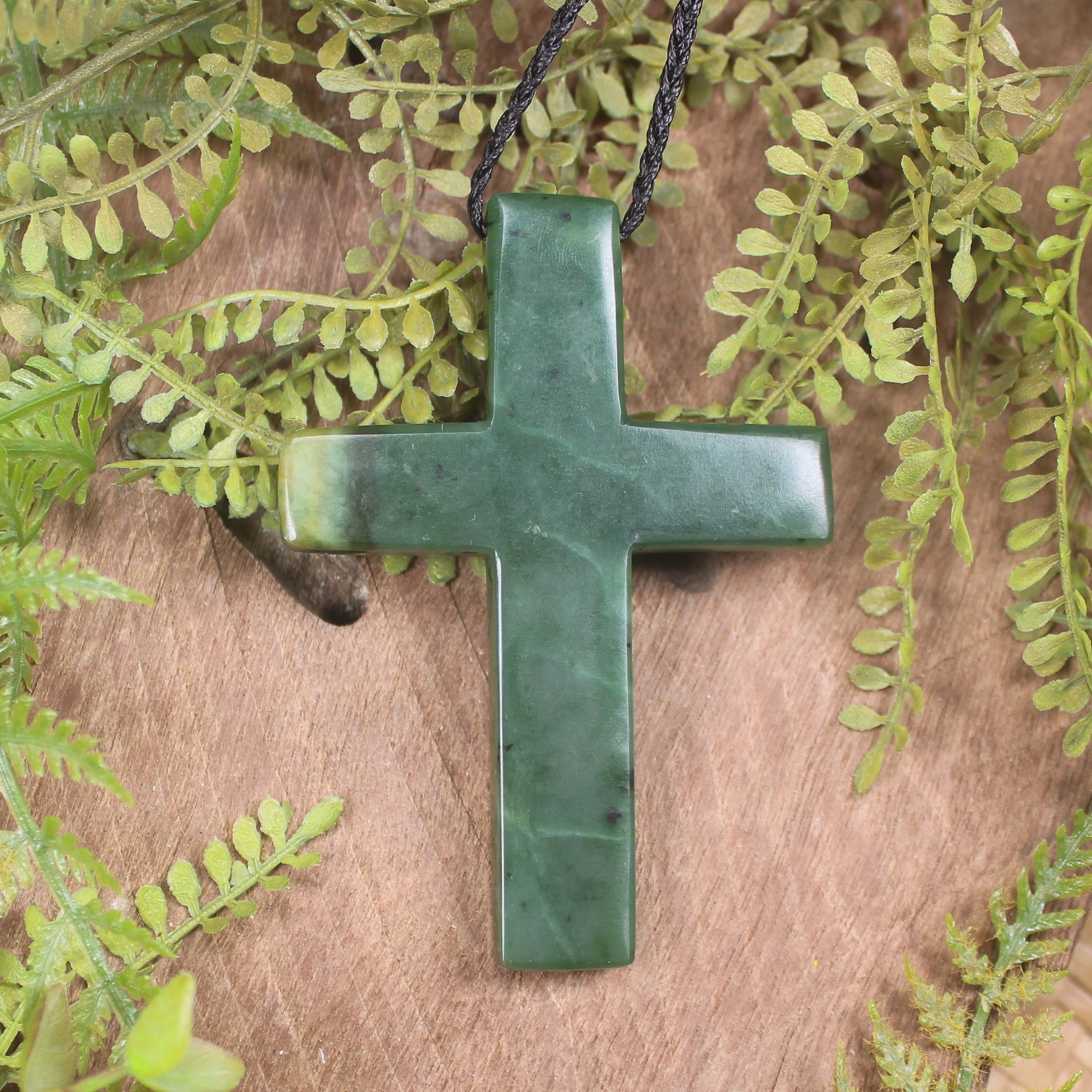 NZ Greenstone Cross pendant 
