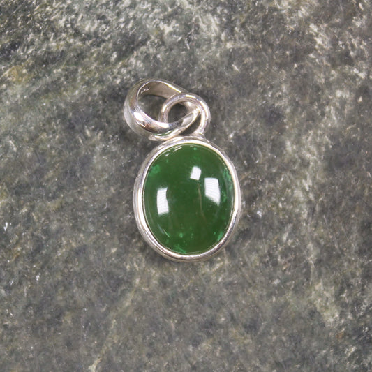 Hapopo Pounamu pendant set in Sterling Silver - NZ Greenstone