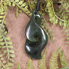 Koru Twist carved from Kawakawa Pounamu - NZ Greenstone