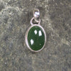 Kawakawa Pounamu pendant set in Sterling Silver - NZ Greenstone