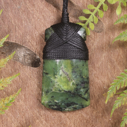 Douglas Creek Pounamu carved into a Toki Pendant - NZ Greenstone