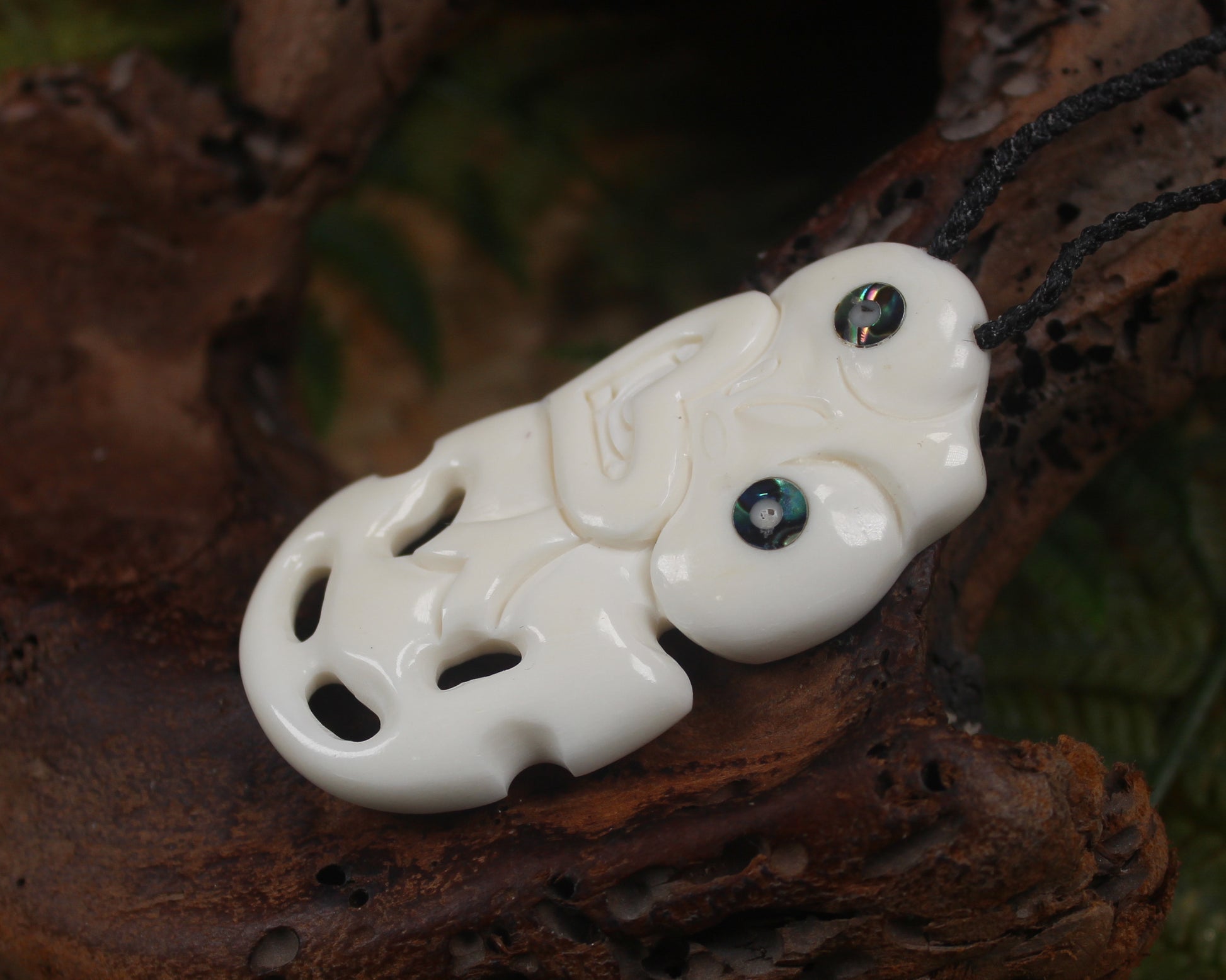 Hei Tiki carved from Bone