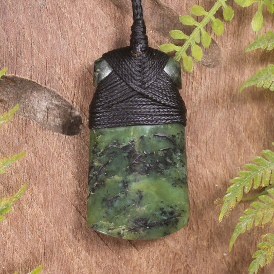 Douglas Creek Pounamu carved into a Toki Pendant - NZ Greenstone