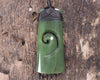 Toki or Adze with Koru carved from Hapopo Pounamu - NZ Greenstone