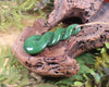 Twist or Pikorua carved from Hapopo Pounamu - NZ Greenstone