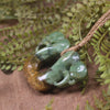 Flower Jade Pounamu Pekapeka Pendant -  NZ Greenstone