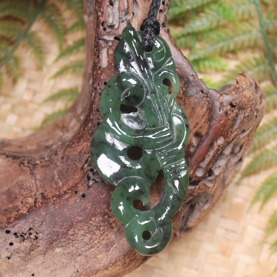 Manaia carved from Hapopo Pounamu - NZ Greenstone