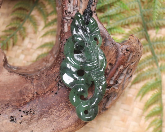 Manaia carved from Hapopo Pounamu - NZ Greenstone