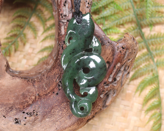 Manaia carved from Hapopo Pounamu - NZ Greenstone