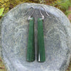 Roimata or Teardrop earrings carved from Kawakawa Pounamu - NZ Greenstone