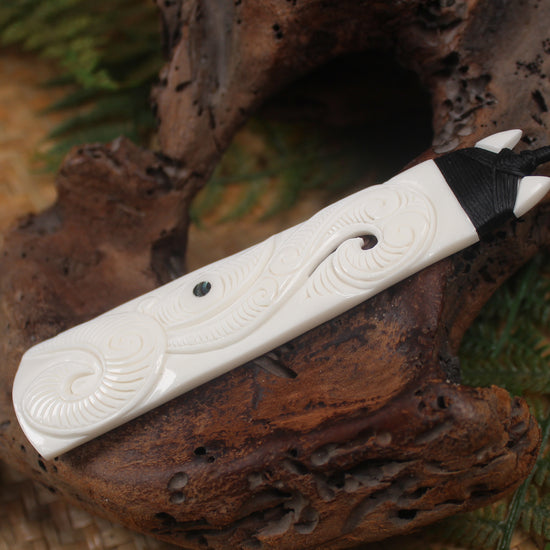 Toki or Adze carved from Beef Bone