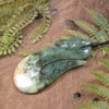 Manaia carved from Flower Jade Pounamu - NZ Greenstone