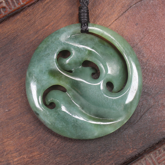 Inanga Koru pendant - NZ Greenstone