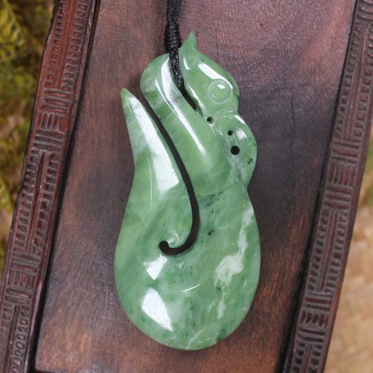 Manaia carved from Hapopo Pounamu - NZ Greenstone