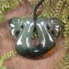Flower Jade Pounamu Pekapeka Pendant -  NZ Greenstone