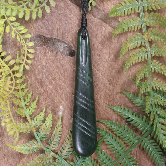 Kawakawa Pounamu Roimata Pendant - NZ Greenstone