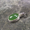 Hapopo Pounamu pendant set in Sterling Silver - NZ Greenstone