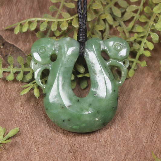 Hapopo Pounamu Pekapeka Pendant -  NZ Greenstone