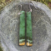Roimata or Teardrop earrings carved from Flower Jade Pounamu - NZ Greenstone