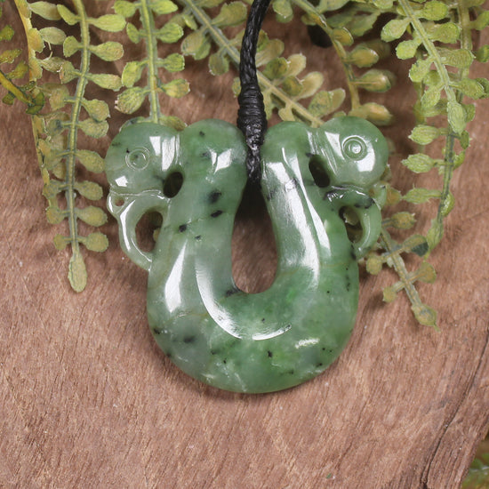 Hapopo Pounamu Pekapeka Pendant -  NZ Greenstone