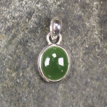 Hapopo Pounamu pendant set in Sterling Silver - NZ Greenstone