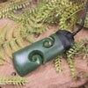 Hapopo Pounamu Toki with Koru - NZ Greenstone