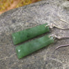Toki Earrings carved from Hapopo Pounamu - NZ Greenstone
