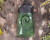 Toki or Adze with Koru carved from Hapopo Pounamu - NZ Greenstone