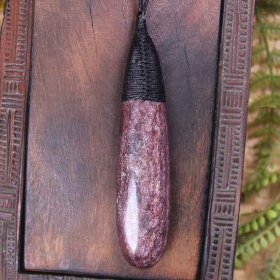 Roimata or Teardrop carved from Aroha Stone