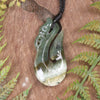 Manaia carved from Flower Jade Pounamu - NZ Greenstone