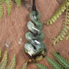 Twist or Pikorua carved from Flower Jade Pounamu - NZ Greenstone