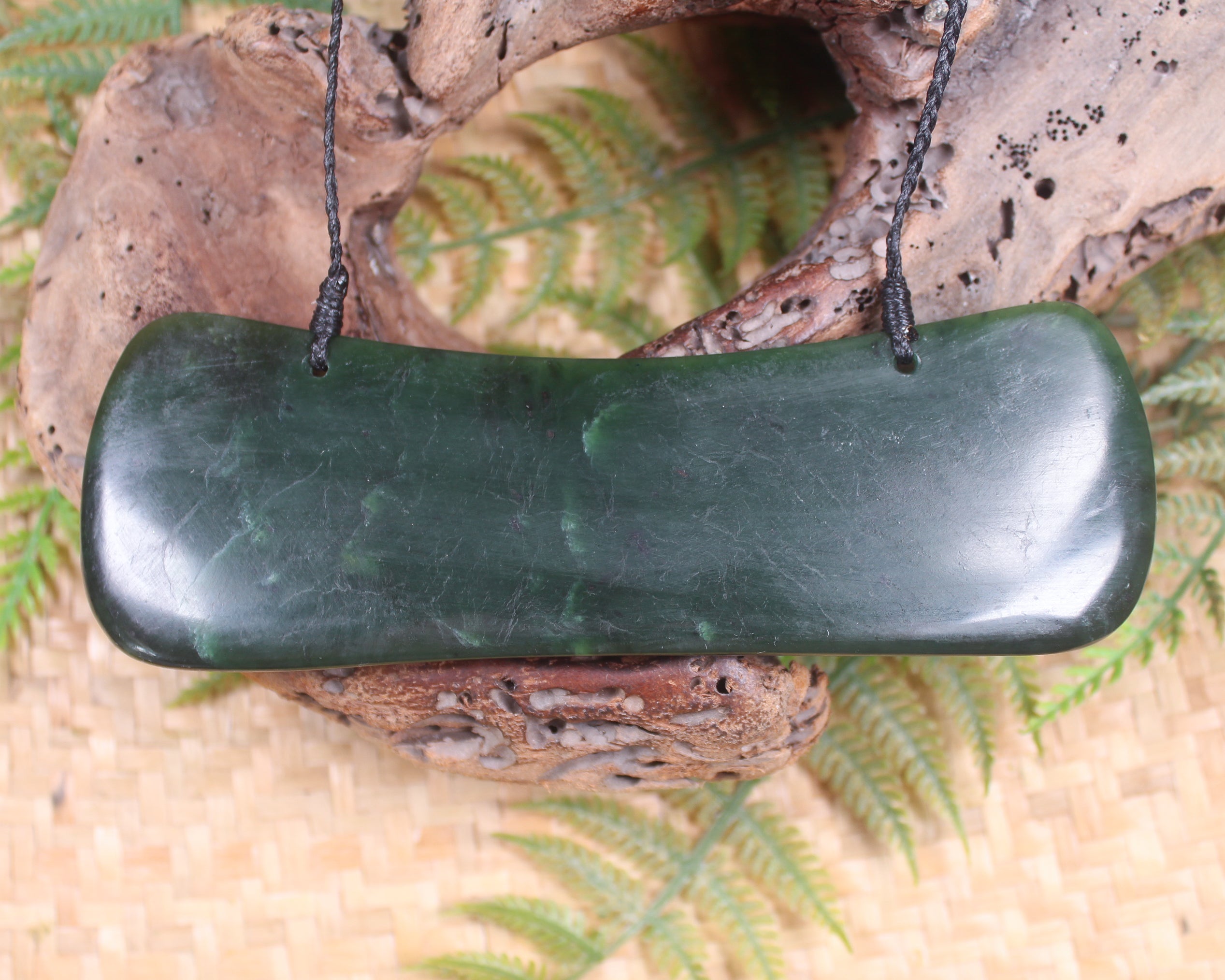 Breastplate or Shield carved from Kawakawa Pounamu - NZ Greenstone