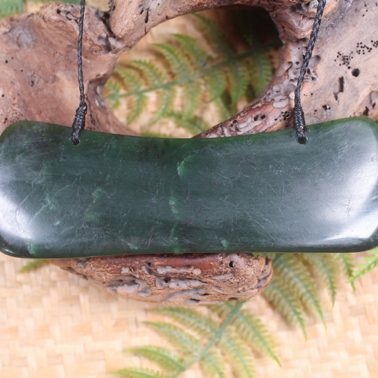 Breastplate or Shield carved from Kawakawa Pounamu - NZ Greenstone