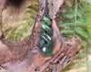 Twist or Pikorua carved from Hapopo Pounamu - NZ Greenstone