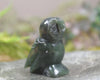 Pounamu owl sculpture