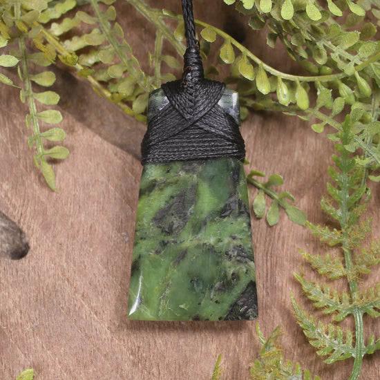 Douglas Creek Pounamu carved into a Toki Pendant - NZ Greenstone
