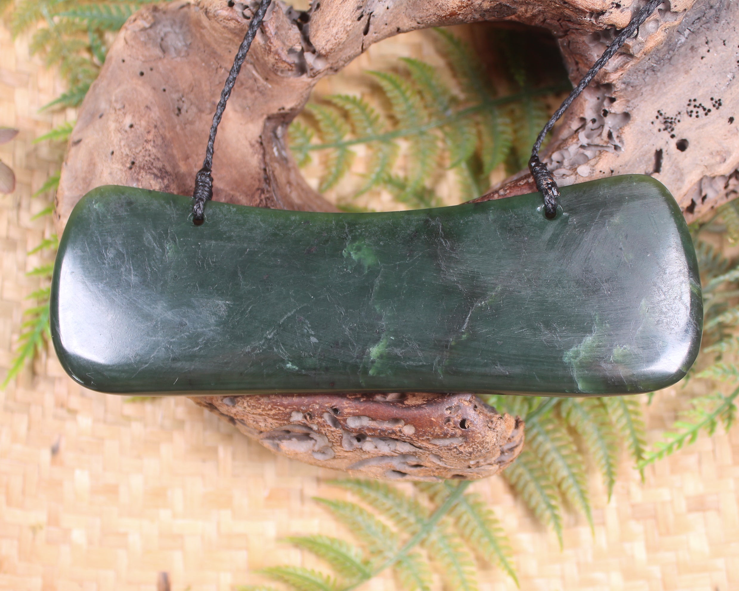 Breastplate or Shield carved from Kawakawa Pounamu - NZ Greenstone