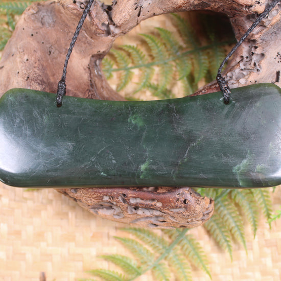 Breastplate or Shield carved from Kawakawa Pounamu - NZ Greenstone