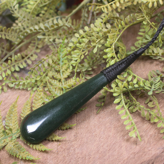 Kawakawa Pounamu Roimata Pendant - NZ Greenstone