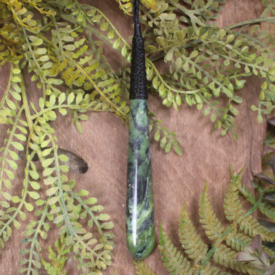 Roimata or Teardop carved from Douglas Creek Pounamu - NZ Greenstone